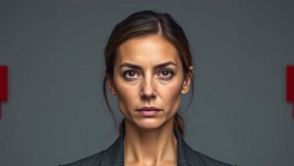 China Grove city secretary arrested fraud, serious woman's mugshot.