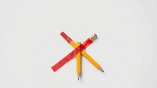 Crossed pencil and tape symbolizing rejection sensitivity dysphoria.