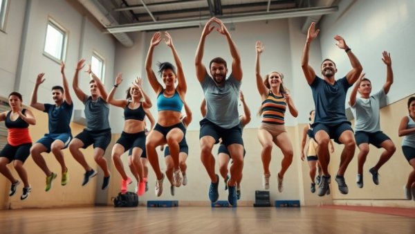 Football players performing HOPS training indoors.