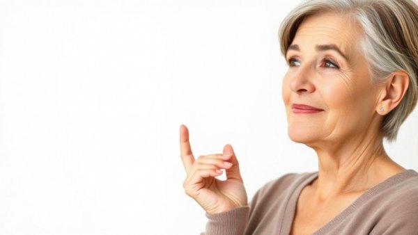 Mature woman discussing mental health techniques for seniors.