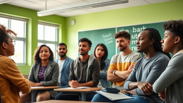 Youth attending crime prevention lesson in San Antonio.
