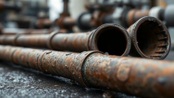 Close-up of corroded pipes indicating hidden pipe damage.