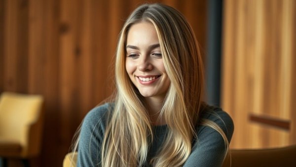 San Antonio entertainment news feature with smiling young woman seated indoors.