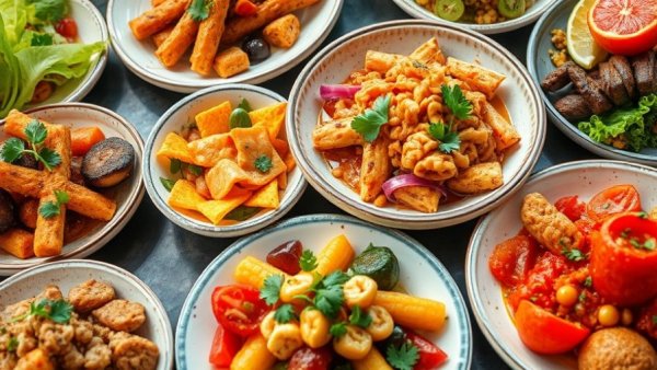 Delicious food at San Antonio cultural events, vibrant and appetizing.