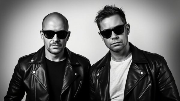 The Black Crowes and Whiskey Myers tour image with two men in leather.