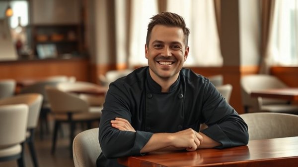 Chef in Austin restaurant, embodying Austin lifestyle with casual elegance.