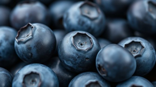 Close-up of fresh blueberries highlighting health and wellness.
