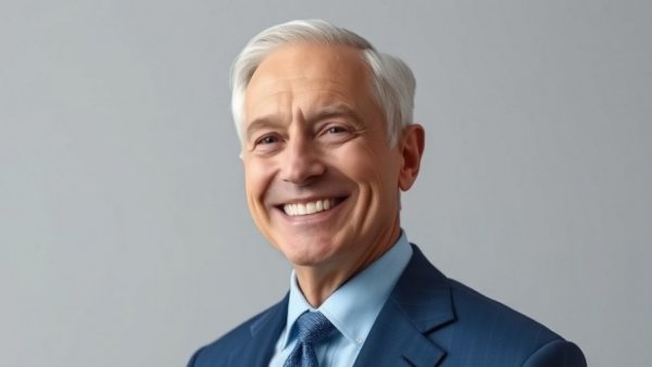 UHD President Loren J. Blanchard smiling in a blue suit.