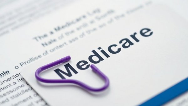 Close-up of Medicare card with paperclip, related to 2028 Medicare drug price negotiations.