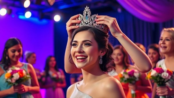 San Antonio Fiesta 2026 pageant winner crowned on stage.