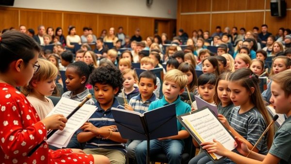 We Love Austin Music Week school concert with young musicians.