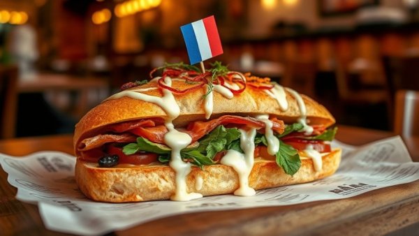 Delicious gourmet sandwich from San Antonio business.