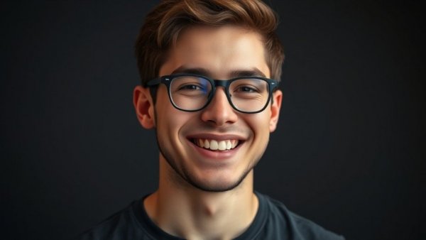 Austin lifestyle influencers smiling young man with glasses