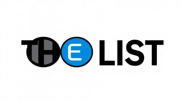 Modern 'THE LIST' logo in black and blue.