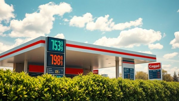 Central Atlantic gas prices decrease shown on digital station sign.