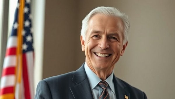 Elderly man smiling in a suit, showcasing healthy aging tips.