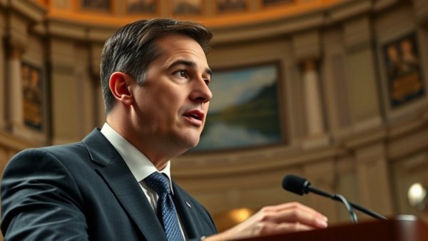 DOJ official addresses child exploitation efforts at press conference.