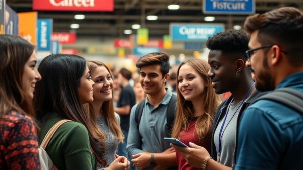 Youth engaging at career fest in Austin, exploring opportunities.