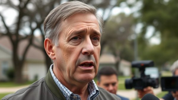 Interview scene related to gun violence incidents in Texas.