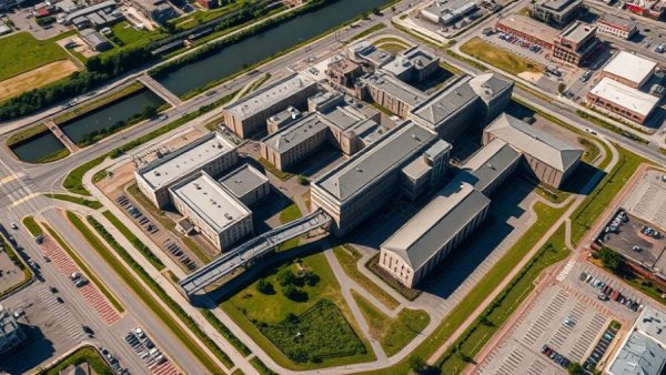 Aerial view of Harris County Jail recruiting new jailers.