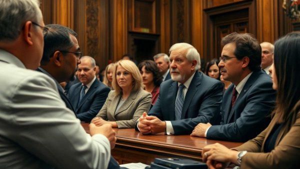 Professionals discussing blanket immunity requests at legislative hearing.