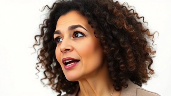 Mature woman discussing mental health for seniors, expressive portrait.