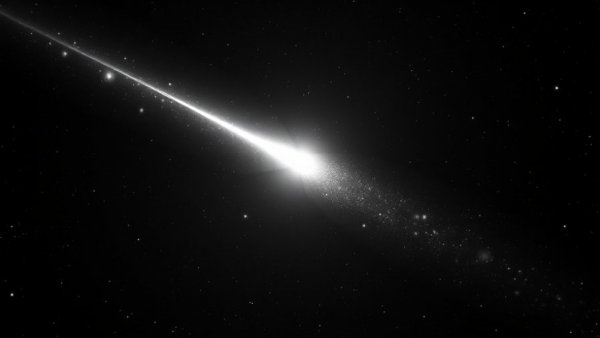 M87 black hole jet stream captured in Hubble Timelapse.