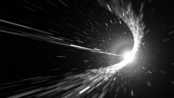 Blurry black hole jet stream in space captured in a timelapse.