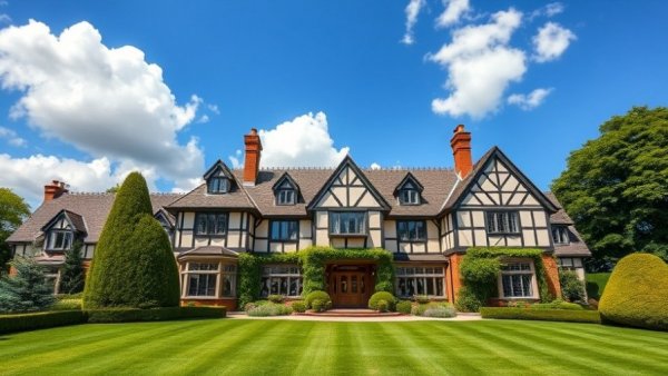 Tudor-style mansion highlighting Dallas real estate market.