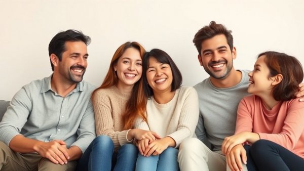 Casual family group smiling together, Tow Texas double murder context.