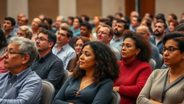 Community meeting discussing data center regulations in Indiana.