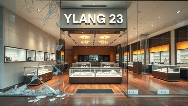 Ylang 23 burglary Dallas: damaged store glass.