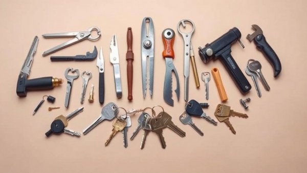 Dallas news crime evidence: burglary tools and keys displayed.