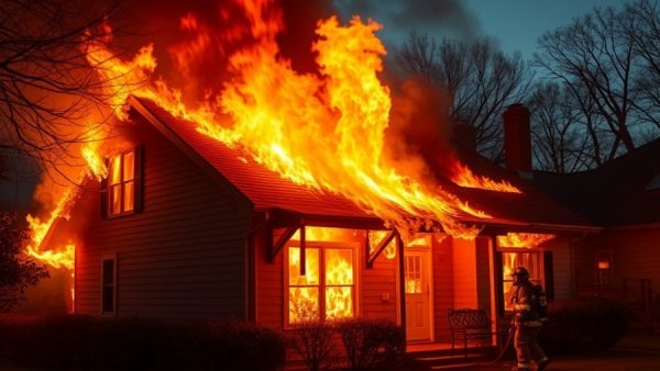 Dallas news covers large fire at Michael's Dr and Dawson Dr.