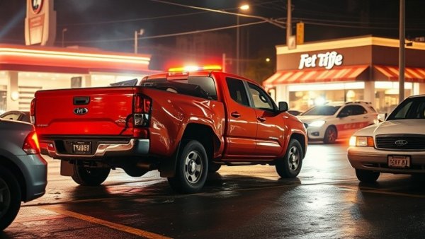 Dallas news today: fatal pickup truck wreck in urban setting.