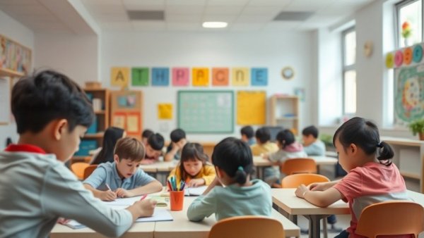 Texas classroom with students, highlighting Education Freedom Accounts.