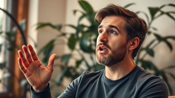 Person explaining why mayonnaise does not separate, gesturing passionately.