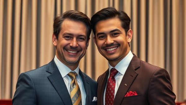 Two individuals at a formal event related to Texas Senate race influencers.