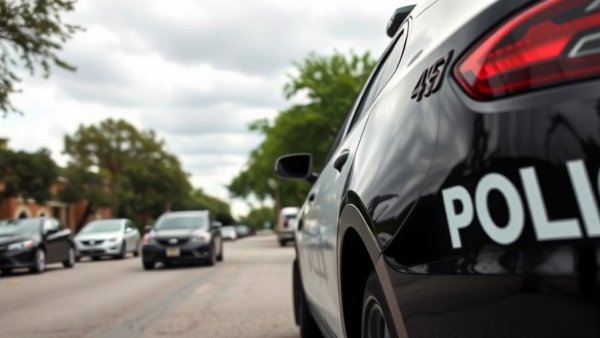 Austin police vehicle in a suburban neighborhood.