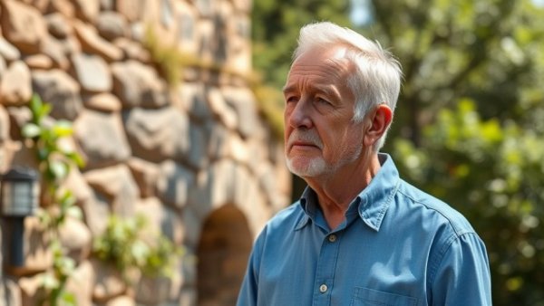 Thoughtful Elderly Man Outdoors for Project Marvel San Antonio