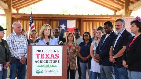 Texas agriculture protection press event addressing New World Screwworm threat.