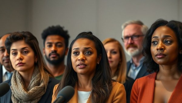 Rumeysa Ozturk deportation ruling press conference with three individuals.