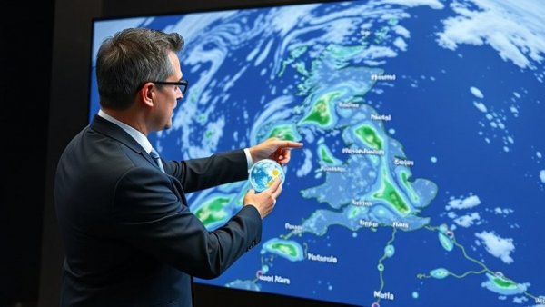 Weather presenter discusses Austin weather news in studio.