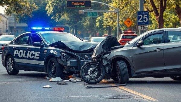 San Antonio traffic safety incident scene with damaged vehicles.