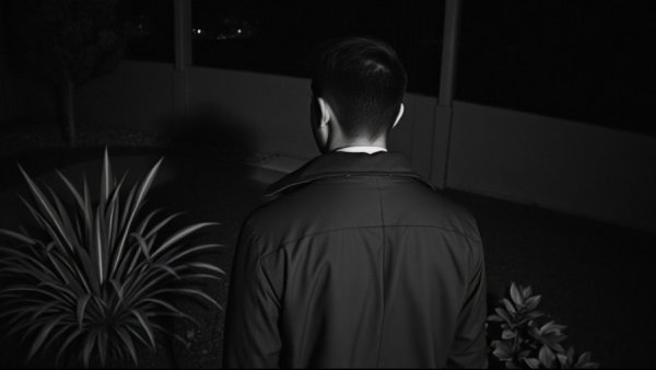 Surveillance footage of a person in a jacket at night, Nancy Guthrie case.