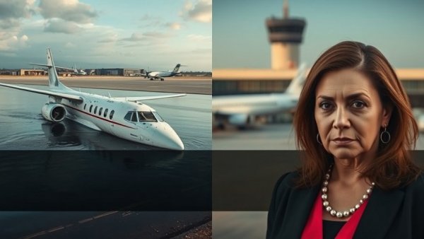 DCA Midair Collision: Aircraft wreckage and woman in news broadcast.