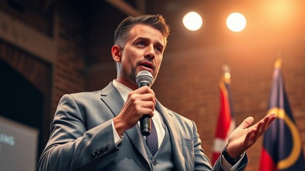 Confident speaker discussing Texas elections 2026.