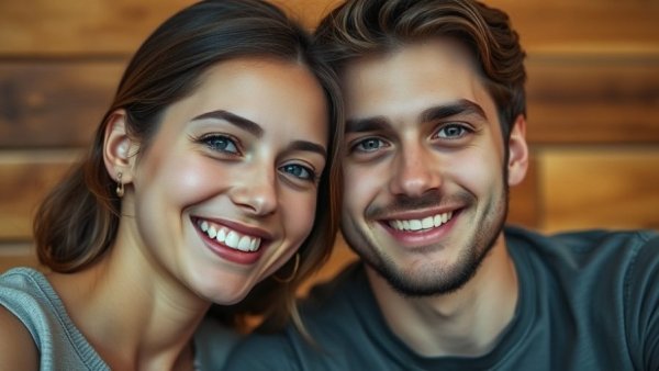 Young couple smiling indoors, featured in San Antonio news.