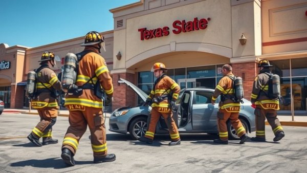 Dallas news today: Firefighters respond to shopping center crash.