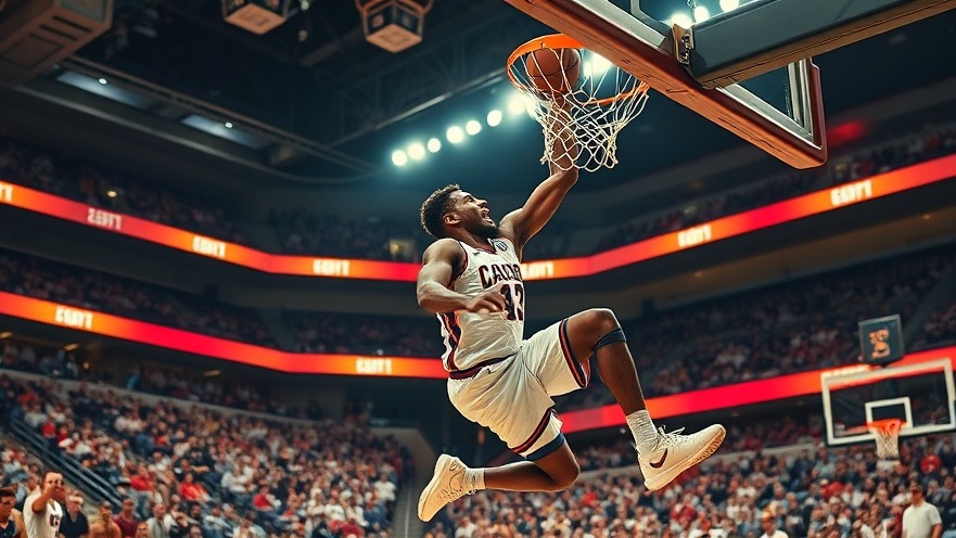 Top NBA highlights slam dunk in arena action.